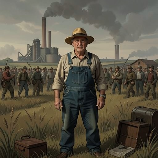 A Farmer’s Values Meet Industrial America from "Truman". This flow traces Truman’s agrarian ideals as they confronted corporate power, wartime production, and postwar labor conflict.