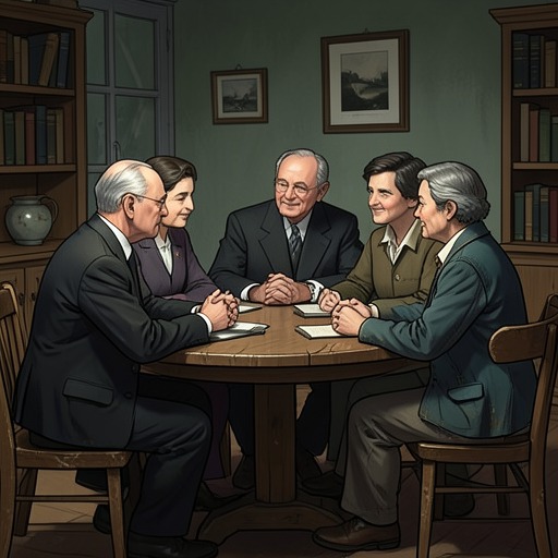 Mother, Sister, and the Family Home from "Truman". This flow traces the family bond that supported Truman and the women who carried its burdens.