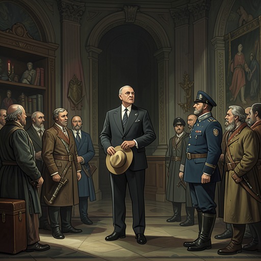 The Succession of Presidents from "Truman". This flow traces Truman’s understanding of the presidency through his succession to Roosevelt, conflicts with Eisenhower, and final retirement.