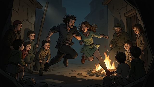 Running With Grace from "Cat Person". Recognition Through Flight The pursuer is seen Aaron’s chase ends at a school celebration, where he finds the girls gathered around a fire.