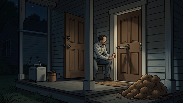The First Night Knocking from "Cat Person". The First Night Knocking An unexplained visitor Aaron wakes to relentless knocking at his door.