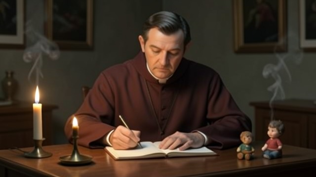 A Secular Confession from "I Know This Much Is True". A Secular Confession A man asks for relief After a stillborn son and the birth of Concettina, Domenico seeks an audience with Father Guglielmo.