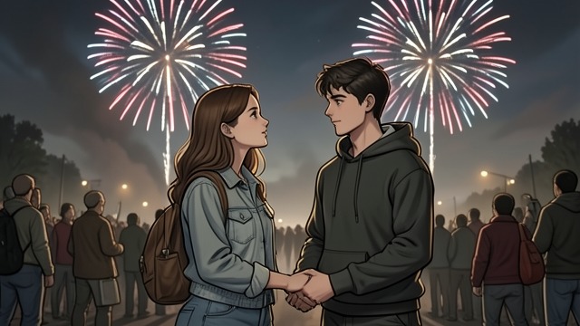 Love Without Possession from "The Kissing Booth". Accepting an Uncertain Future A Reciprocal Confession Noah tells Elle he loves her during the fireworks, and Elle replies that she loves him too.