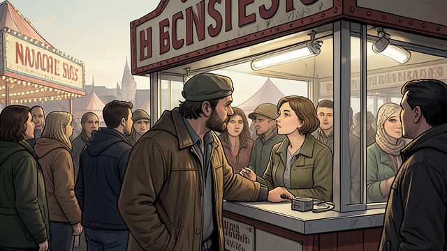 Noah Joins the Queue from "The Kissing Booth". A Public Encounter An Unexpected Customer Noah appears in the queue after Karen leaves her shift.