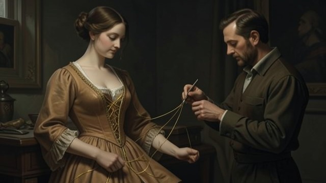 The Gold in Anna’s Dress from "The Luminaries". The Gold in Anna’s Dress A hidden fortune is discovered Quee finds gold sewn into Anna’s gowns and removes it while she sleeps.