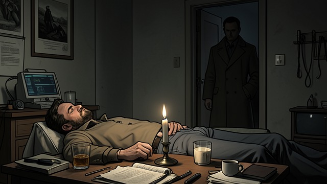 A Cottage Becomes a Grave from "The Luminaries". A Cottage Becomes a Grave Wells dies alone He is found dead at his table, apparently from drink.