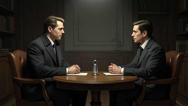 He Breaks Nilssen’s Confidence from "The Luminaries". He Breaks Nilssen’s Confidence A useful secret is surrendered Balfour tells Lauderback that Nilssen financed Shepard’s gaol-house.