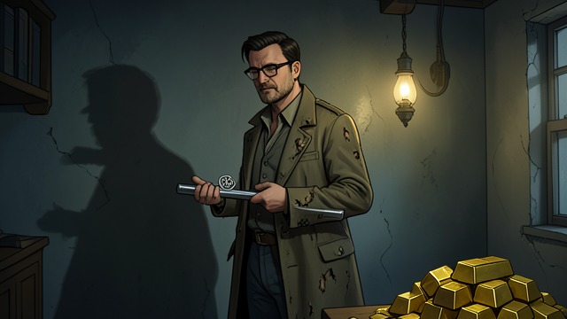 A Fortune Becomes a Weapon from "The Luminaries". A Fortune Becomes a Weapon Quee extracts hidden gold He secretly removes gold from Anna’s gowns and stamps the bars Aurora.