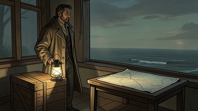 A Search Begins from "The Luminaries". A Search Begins Carver seeks a lost crate Using Wells’s papers, Carver advertises a reward for a missing shipment.