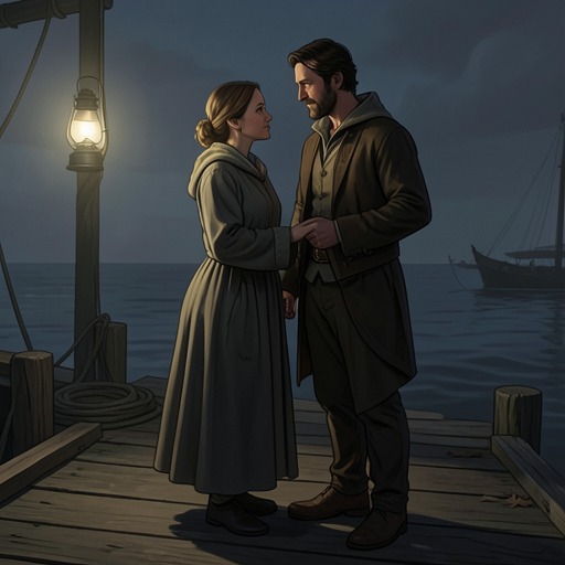 Anna and Staines: Love Without Proof from "The Luminaries". This thread traces a relationship that moves from a paid encounter to love, separation, intuitive connection, and a reunion under confinement.