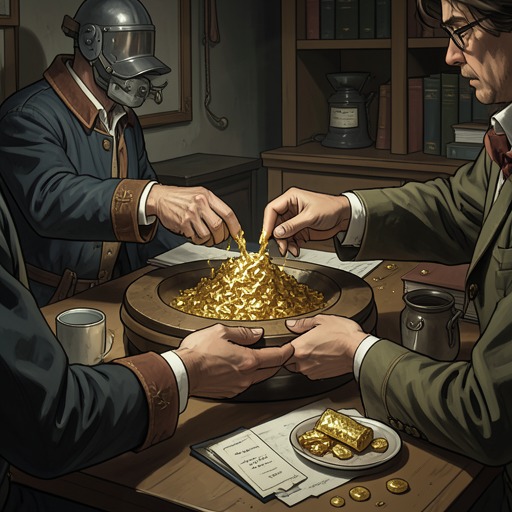 The Fortune’s Changing Custody from "The Luminaries". This thread follows a gold fortune as it passes through deception, secret handling, legal claims, and eventual division.