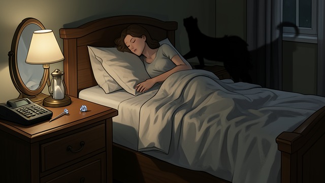 The Pin Disappears from "The Hidden Staircase". A Personal Loss A Brief Errand Floretta leaves her diamond bar pin on the dresser while she answers the iceman. When she returns, it is gone.