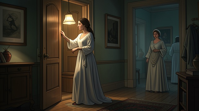 A Welcome at the Door from "The Hidden Staircase". Hospitality in an Isolated House Rosemary’s Relief Rosemary welcomes Nancy and explains how difficult the recent nights have become.