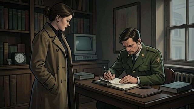 A Story Dismissed from "The Hidden Staircase". Official Skepticism A Joke Suspected The sheriff previously treats the reports of strange events as a possible prank and does not investigate seriously.