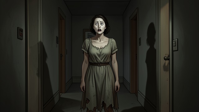First Signs of Distress from "The Hidden Staircase". Fear Takes Root The Haunted-House Theory Floretta is described as especially nervous and convinced that the house may be haunted.