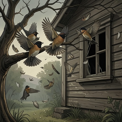 The Birds as Evidence from "The Hidden Staircase". The birds first seem like strange additions to the haunting, then point Nancy toward Nathan’s house and contribute to the proof against him.