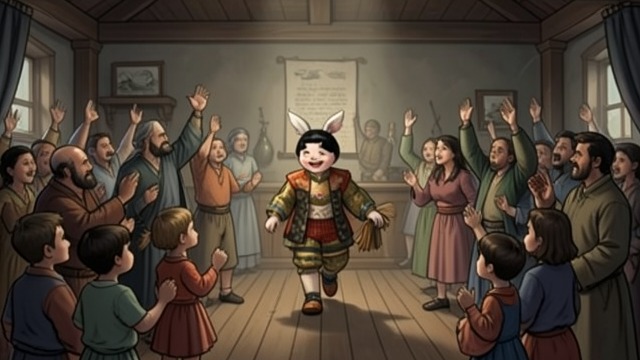 Friends Wait Again from "Momo". Friends Wait Again A Community Reassembled When Momo and Beppo return to the amphitheater, the children and old neighbors are already gathered there.