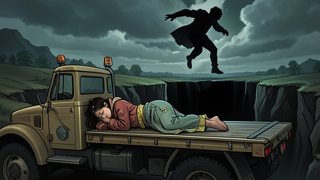 A Rest on the Truck from "Momo". A Rest on the Truck Dreams of the Missing Exhausted, Momo falls asleep on a delivery truck and dreams of Beppo balancing above a dark chasm, Guido trapped in…