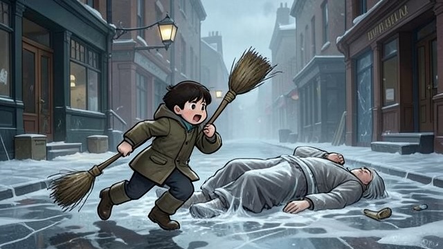 Beppo Seen Again from "Momo". Beppo Seen Again A Reunion Impossible for Now Momo spots Beppo standing motionless with his worn broom and runs to embrace him, only to collide with a body…