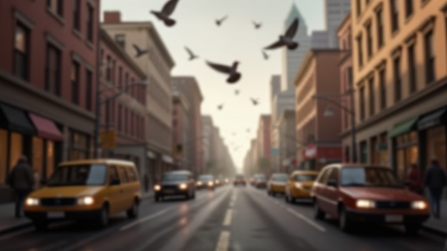 The City Moves Again from "Momo". The City Moves Again Stillness Ends Traffic resumes, pigeons continue flying, and ordinary gestures finish as if no time had passed.