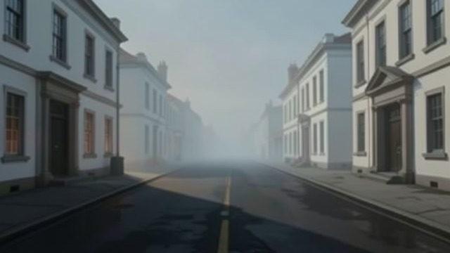 A Street Beyond Ordinary Time from "Momo". A Street Beyond Ordinary Time A Different Kind of Place Momo reaches a district of white houses and unnatural shadows, where the streets are empty and still.
