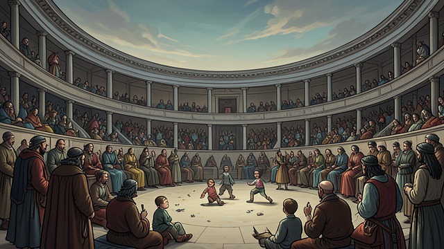 A Place for Listening from "Momo". A Place for Listening A Gathering Ground The amphitheater becomes a place where neighbors bring their troubles and children invent games.