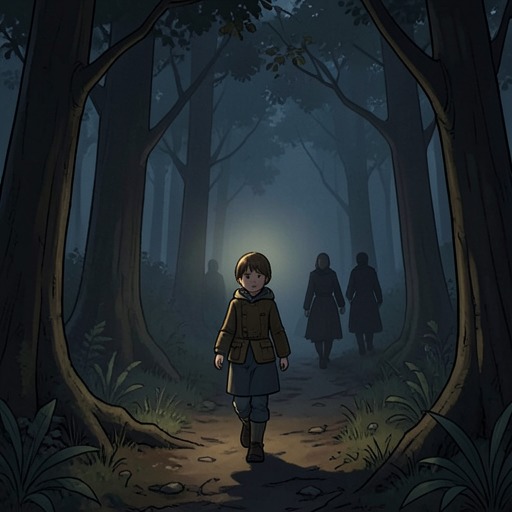 The Manhunt and the Safe Passage from "Momo". This flow traces the Gray Men's pursuit of Momo and the unusual route that carries her beyond their reach.