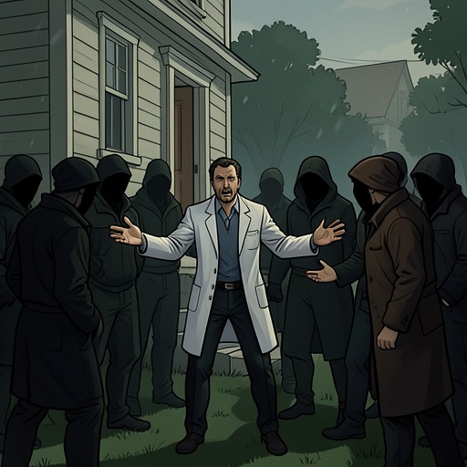 The Siege of Nowhere House from "Momo". This flow traces the Gray Men's attempt to force Professor Hora to surrender all human time and the counterplan he entrusts to Momo.