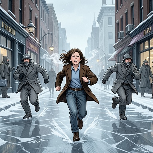 Time Stops and the Chase Begins from "Momo". This flow follows the moment time halts, the Gray Men's panic, and Momo's pursuit through the frozen city.