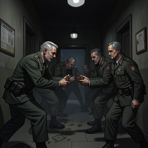 The Gray Men's Last Ranks from "Momo". This flow follows the Gray Men's retreat, internal violence, and final dissolution when they lose access to stolen time.