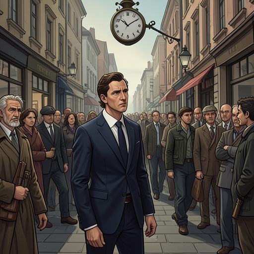 The Gray Men Recruit a City from "Momo". This flow traces the Timesaving Bank's hidden method of converting ordinary hopes into dependence and stolen time.