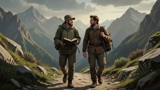 A Reading City from "A Moveable Feast". A Reading City Books Travel Books from Sylvia Beach’s library accompany Ernest Hemingway and Hadley Richardson on mountain journeys.