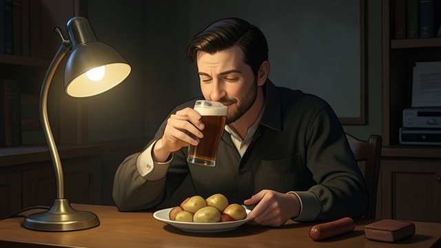 The Meal at Lipp’s from "A Moveable Feast". The Meal at Lipp’s Appetite Restored Ernest Hemingway goes to Lipp’s, orders beer, potatoes, sausage, and bread, and eats slowly.