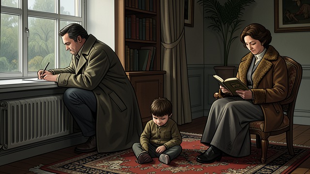 Work Beside the Family from "A Moveable Feast". Work Beside the Family Quiet Company Ernest Hemingway sometimes works while Hadley Richardson and Bumby remain nearby.