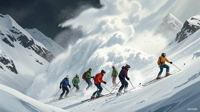 The Mountain’s Warning from "A Moveable Feast". The Mountain’s Warning A Slope Gives Way A Christmas party of German skiers proceeds despite warnings that fresh snow lies dangerously over warm ground.