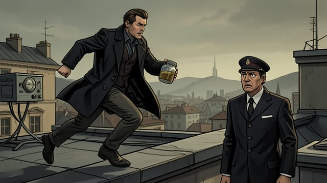 The Roof Emergency from "A Moveable Feast". The Roof Emergency A Cry from the Concierge A concierge tells Ernest Hemingway that Ralph Cheever Dunning has climbed onto a roof and refuses to come down.