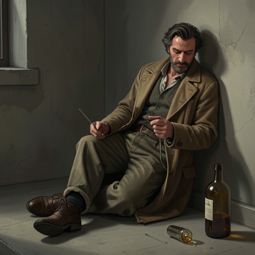 Ralph Cheever Dunning’s Crisis from "A Moveable Feast". This flow follows Ralph Cheever Dunning’s opium dependence and Hemingway’s unsuccessful attempt to carry out Ezra Pound’s request.