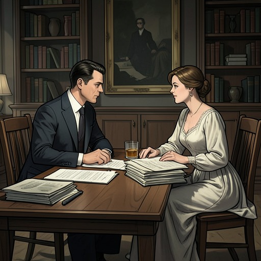 The Fitzgeraldas’ Marriage and Work from "A Moveable Feast". This flow traces the cycle in which F. Scott Fitzgerald’s desire to work collides with Zelda Fitzgerald’s social restlessness and their shared drinking life.