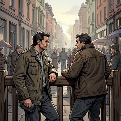 Hemingway and Fitzgerald as Friends from "A Moveable Feast". This flow follows a friendship that begins in literary admiration and develops through practical care, conflict, and an enduring sense of responsibility.