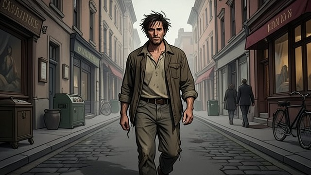 Returning in Rags from "Illusions perdues". Returning in Rags Contrast Lucien walks home with worn clothes after having once imagined Paris would make him a celebrated dandy.