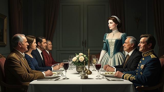 Miles Arranges the Dinner from "Memory". A Well-Meant Introduction A social strategy Miles persuades Ivan to include Galeni and Laisa at a State dinner.