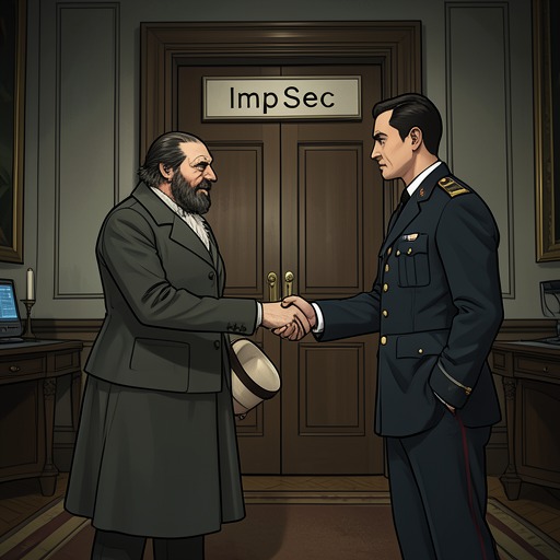 Miles and Gregor’s Trust from "Memory". Gregor’s relationship with Miles changes from imperial authority over a disgraced officer to trust in a new kind of public service.