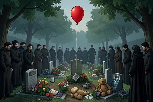 Charlie Hamilton’s funeral from "The Birthday Party". Charlie Hamilton’s funeral takes place three weeks later, after the heatwave has eased.
