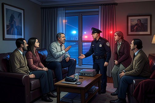 The Search of the Hamilton House from "The Birthday Party". The search of the Hamilton House is a turning point in the investigation into Charlie Hamilton’s disappearance: suspicion enters the family’s private space…