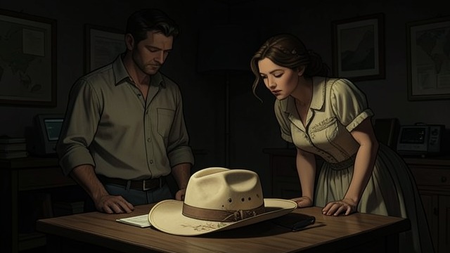 The Hat in the Kitchen from "The Birthday Party". A Worker’s Discovery An Object Set Aside A contractor finds Charlie’s cowboy hat at the renovation house and gives it to his daughter, not realizing it may be…