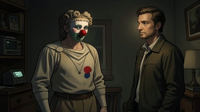 The Masked Performer from "The Birthday Party". A Memory Recovered A Second Clown Noticed The hired clown reports seeing another person in a rubber mask.