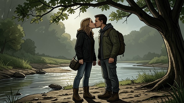 A First Kiss from "The Birthday Party". At the Creek An Unexpected Attraction Kathy and Chase meet in secret at the creek, where she can briefly escape her family’s expectations.