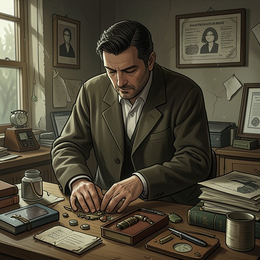 From Suspicion to Proof from "The Birthday Party". This thread traces the moral and investigative difference between suspicion, circumstantial clues, forensic evidence, and a confession.