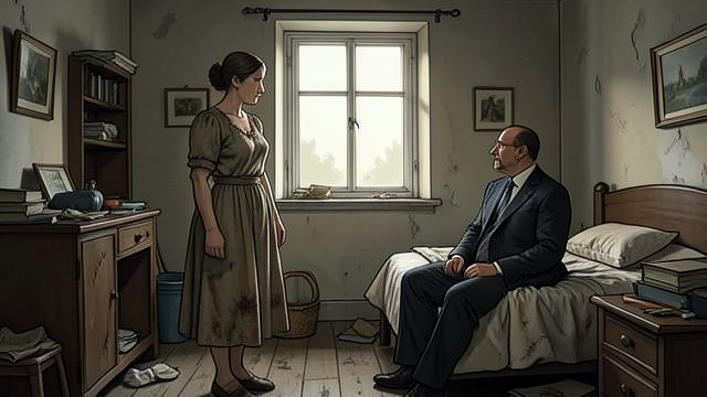 A Chance in Atlanta from "Straight Man". Distance and Reconsideration Separation Deepens Hank finds Russell in Meg Quigley’s bed, adding betrayal and anger to the story of the marriage.