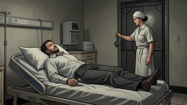 A Clear Result from "Straight Man". The Medical Emergency Hospitalization Hank blacks out after finally urinating, falls, and is taken to the hospital.